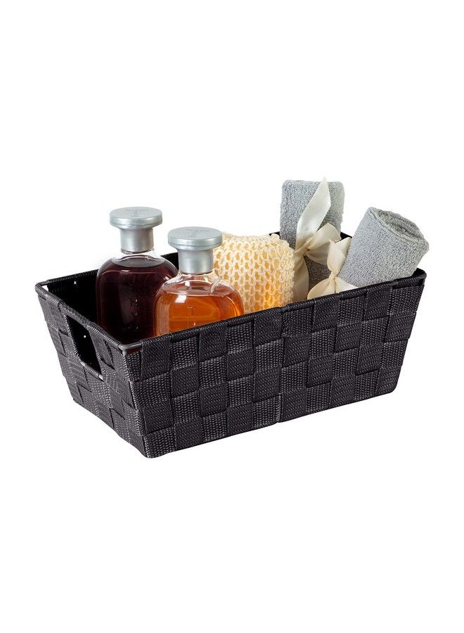 Simplify Woven Decorative Basket Storage Shelf Tote Good For Organizing Accessories Drawers Shelves Diaper Stations Toys & More - Image 3