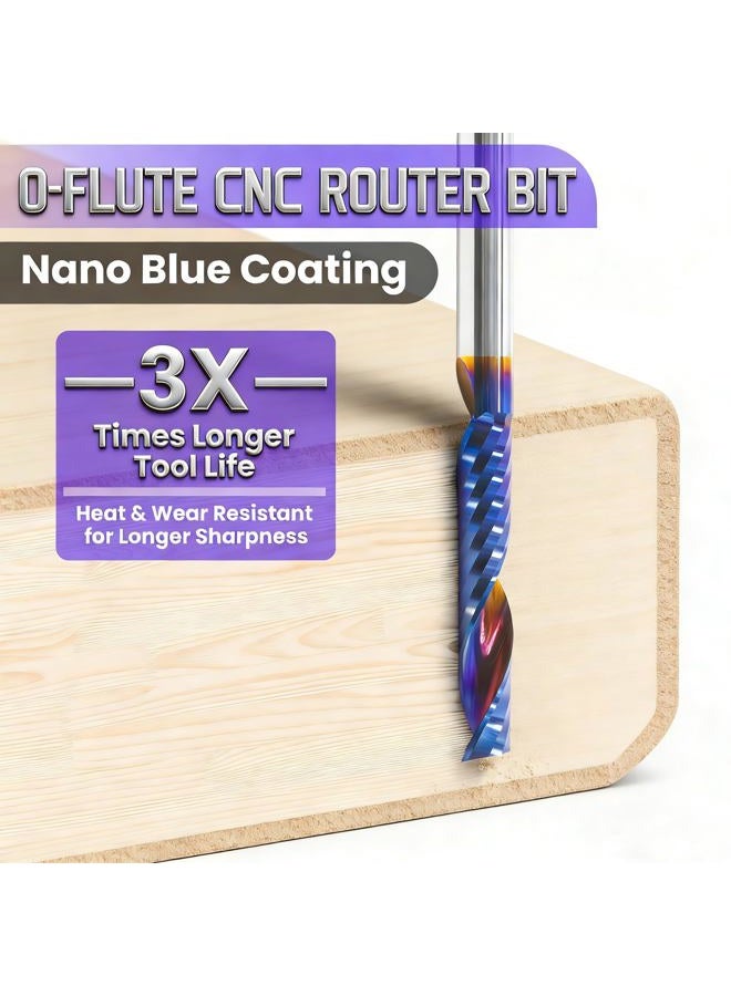 HQMaster CNC Router Bits 1/8 Inch Shank, 10 Pack End Mill Spiral Router Bit Milling Cutter Upcut Cutting Engraving Single Edged 1 Flute Tungsten Steel Kit 17mm CEL, 38.5mm OAL for Acrylic Plastic MDF - Image 3