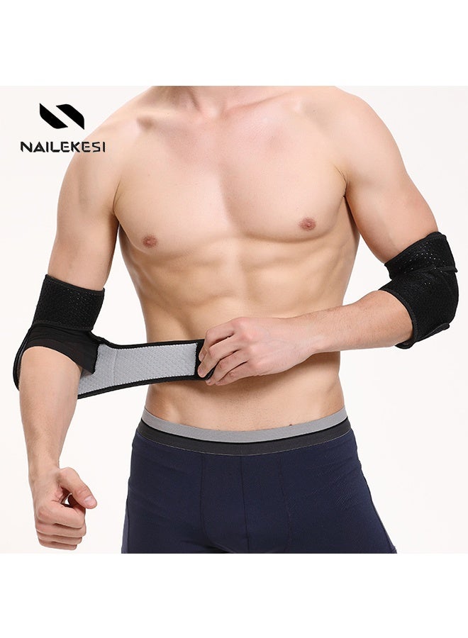 نايليكيسي Elbow Support, Adjustable Breathable Elbow Brace for Men & Women, Tennis Elbow Sleeve, Elbow Strap Wraps for Golfer Tennis Weightlifting, Black - Image 5