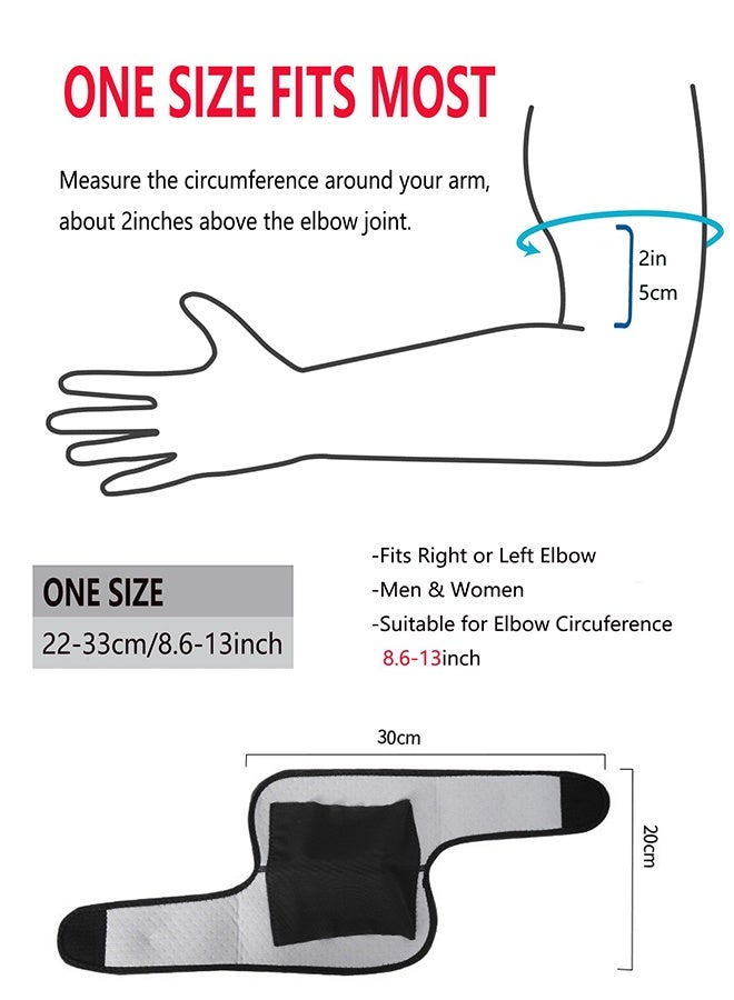 نايليكيسي Elbow Support, Adjustable Breathable Elbow Brace for Men & Women, Tennis Elbow Sleeve, Elbow Strap Wraps for Golfer Tennis Weightlifting, Black - Image 2