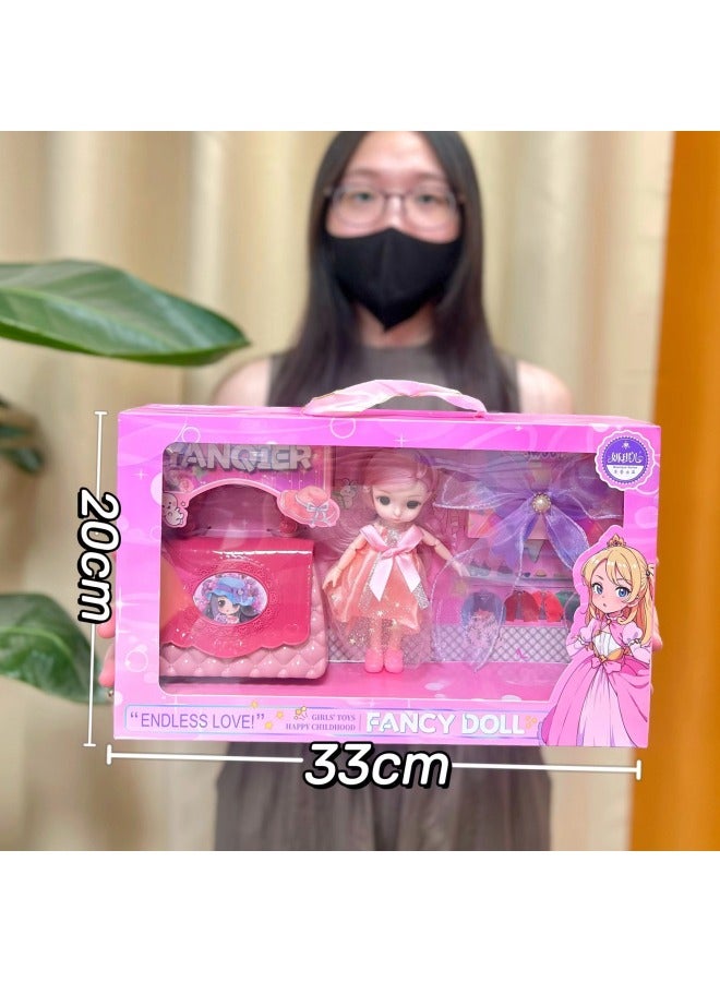 Girls Toy Dress-up Barbie Doll Gift Box Set Princess Doll Doll Kidsren's Training Institution Gift-Color:3688-228 Handbag Doll - Image 1