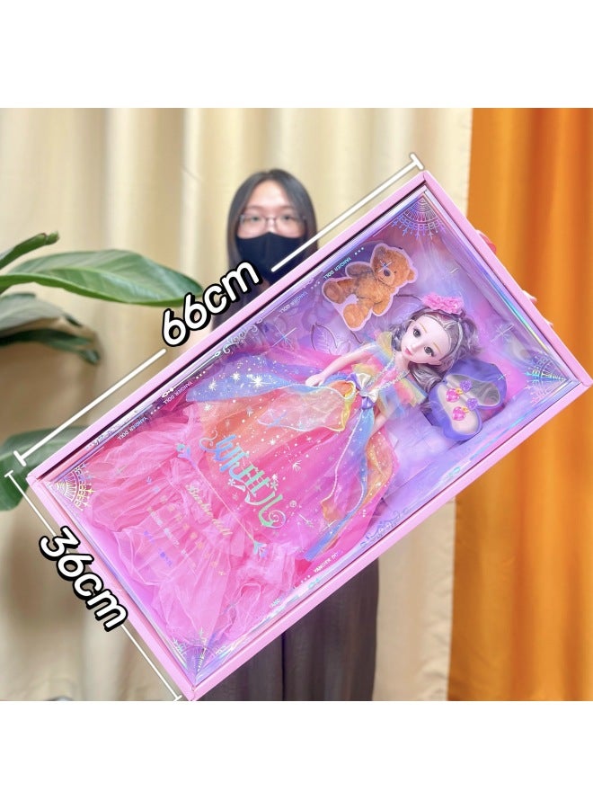Girls Toy Dress-up Barbie Doll Gift Box Set Princess Doll Doll Kidsren's Training Institution Gift-Color:3688-228 Handbag Doll - Image 3