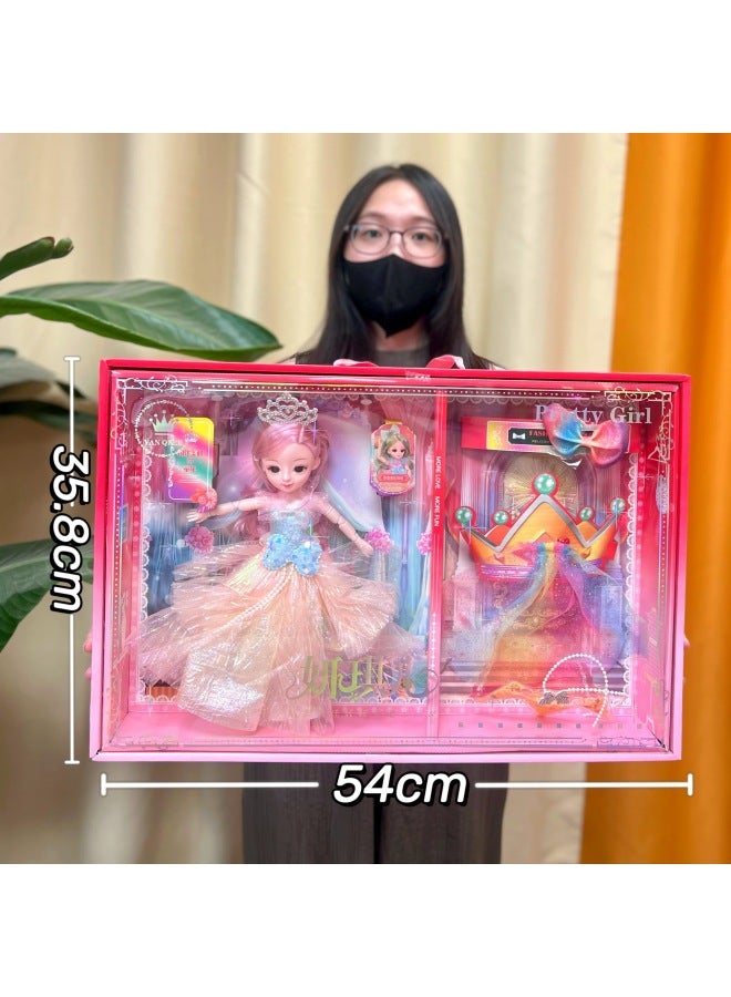 Girls Toy Dress-up Barbie Doll Gift Box Set Princess Doll Doll Kidsren's Training Institution Gift-Color:3688-228 Handbag Doll - Image 5
