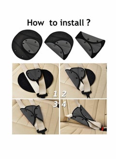 Y&D Seat Belt Adjuster and Pillow with Clip for Kids TravelNeck Support Headrest Seatbelt Cover & ChildCar Strap Cushion Pads Baby Short People Adult (Gray)  - Image 5