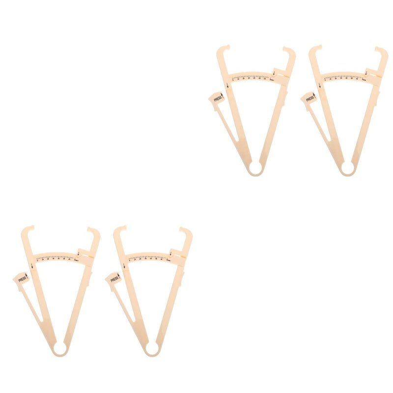 klarako 4 pcs Fat Caliper Body Measuring Tape Skin Caliper Test skinfold Test Body Fat clamp Digital Measuring Tape Handheld Body Fat Measure Device abs Plastic Male Thickness Gauge - Image 5