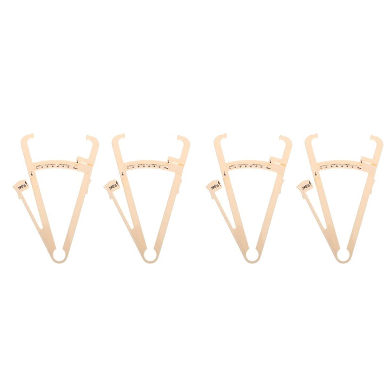 klarako 4 pcs Fat Caliper Body Measuring Tape Skin Caliper Test skinfold Test Body Fat clamp Digital Measuring Tape Handheld Body Fat Measure Device abs Plastic Male Thickness Gauge - Image 1