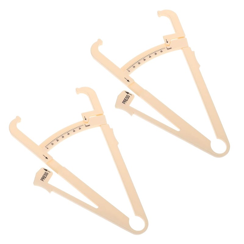 klarako 4 pcs Fat Caliper Body Measuring Tape Skin Caliper Test skinfold Test Body Fat clamp Digital Measuring Tape Handheld Body Fat Measure Device abs Plastic Male Thickness Gauge - Image 2