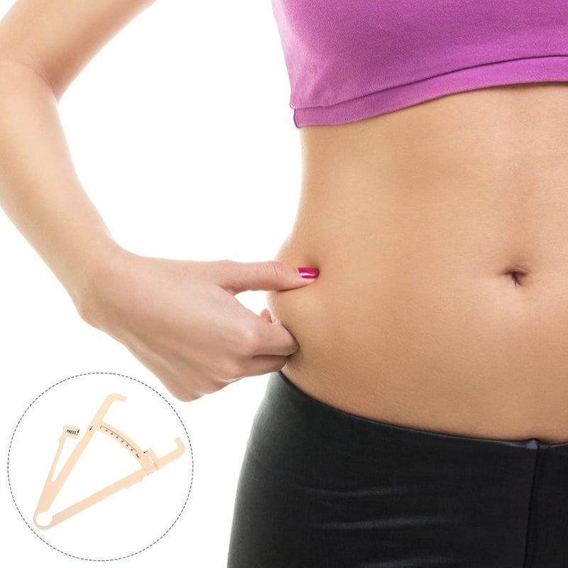 klarako 4 pcs Fat Caliper Body Measuring Tape Skin Caliper Test skinfold Test Body Fat clamp Digital Measuring Tape Handheld Body Fat Measure Device abs Plastic Male Thickness Gauge - Image 4