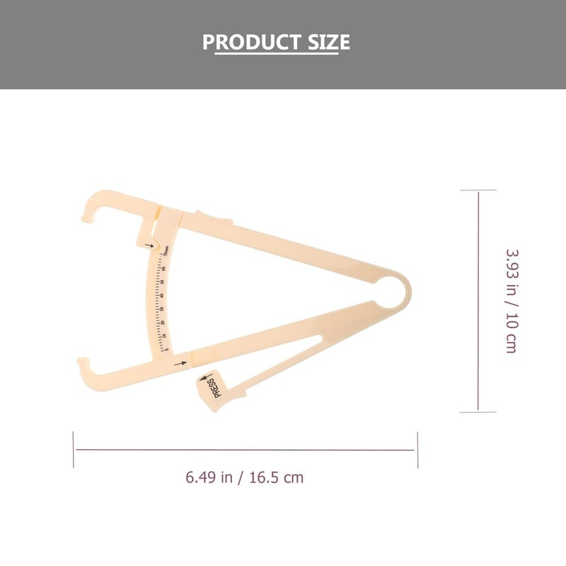 klarako 4 pcs Fat Caliper Body Measuring Tape Skin Caliper Test skinfold Test Body Fat clamp Digital Measuring Tape Handheld Body Fat Measure Device abs Plastic Male Thickness Gauge - Image 3