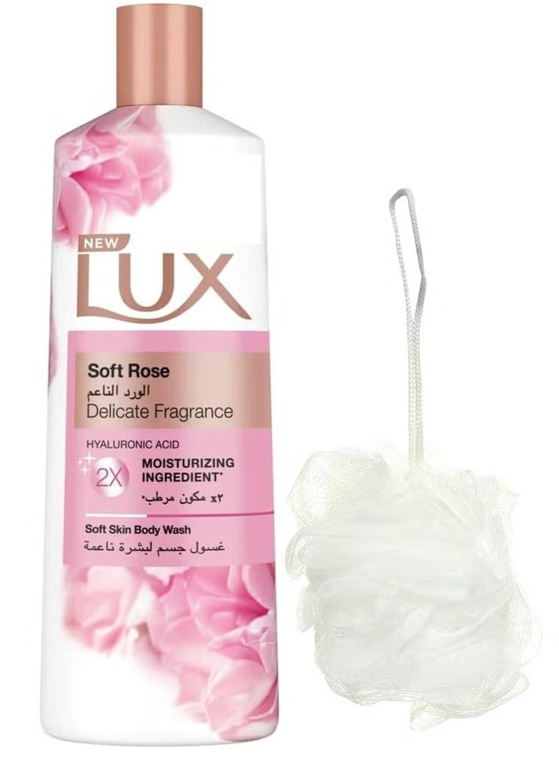 لوكس جل استحمام سوفت روز لمسة ناعمة +لوفه متعدد الألوان - 250 مل - Image 1