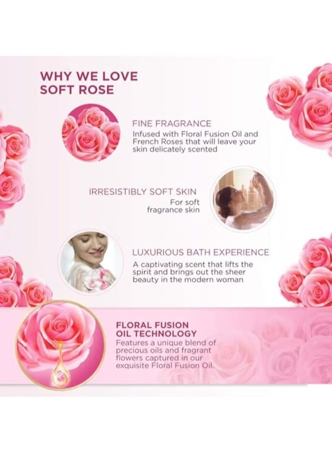 لوكس جل استحمام سوفت روز لمسة ناعمة +لوفه متعدد الألوان - 250 مل - Image 3