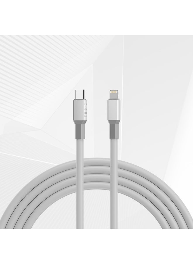 TEGIC Silicone Cable Fast Charging PD Data Cable with Magnetic Skin-friendly Silicone Dual USB-C Ports Type-C Charging Cable 60W 1.2m Green C to C Compatible with Apple iPhone 16/15/14 Pro Max - Image 3