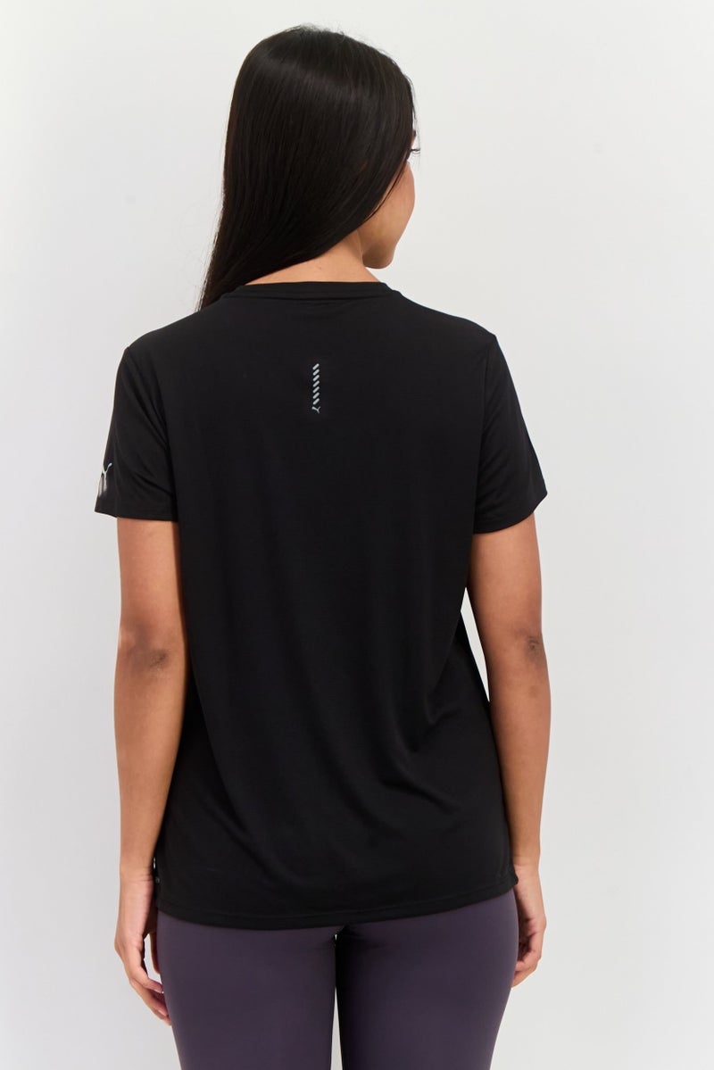 PUMA Women Sportswear Fit Short Sleeves Running T-Shirt, Black - Image 3