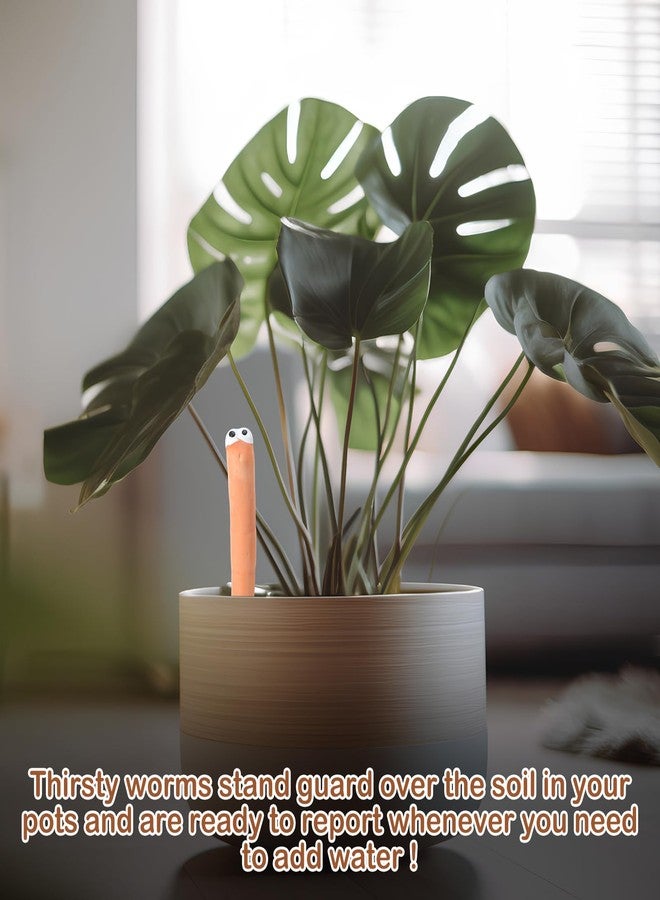 Relaxweex 6 Pcs Water Sensor Ceramic Worm The Potting Shed Worm Water Sensor Plant Decoration Moisture Monitor Gardening Houseplant Water Meter Sensor for Your Potted Plant 6 Inch - Image 3
