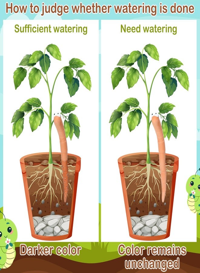Relaxweex 6 Pcs Water Sensor Ceramic Worm The Potting Shed Worm Water Sensor Plant Decoration Moisture Monitor Gardening Houseplant Water Meter Sensor for Your Potted Plant 6 Inch - Image 4