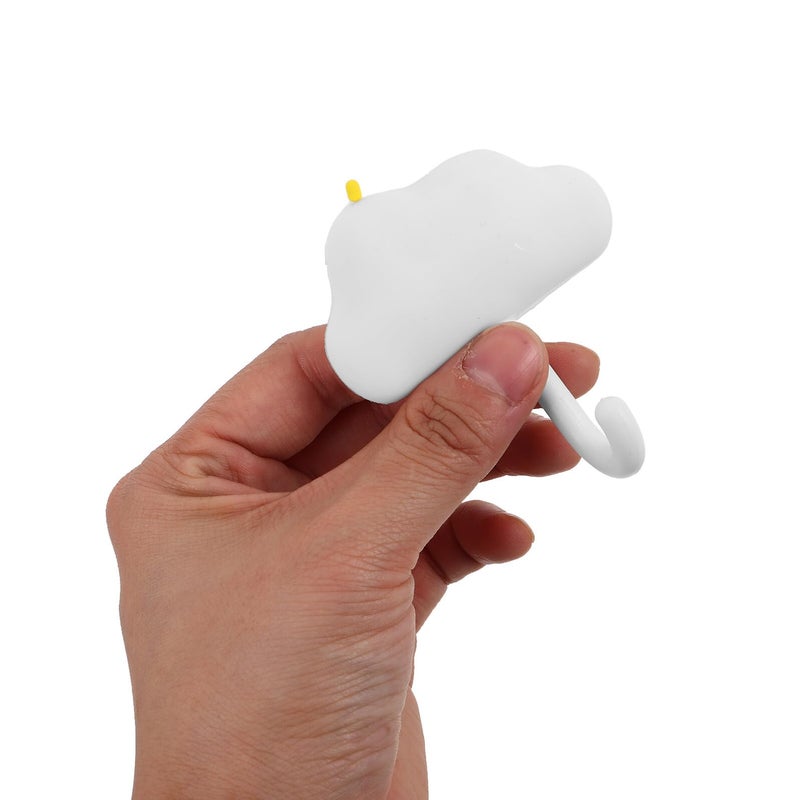 3Pcs White Self Adhesive Wall Hooks No Drill For Towels Keys Bathroom Dorm Storage - Image 5