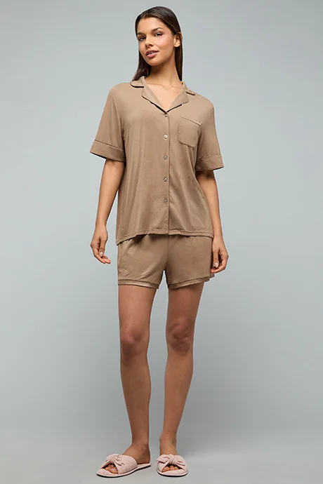 أر أند بي Solid Shorty Pyjama Set