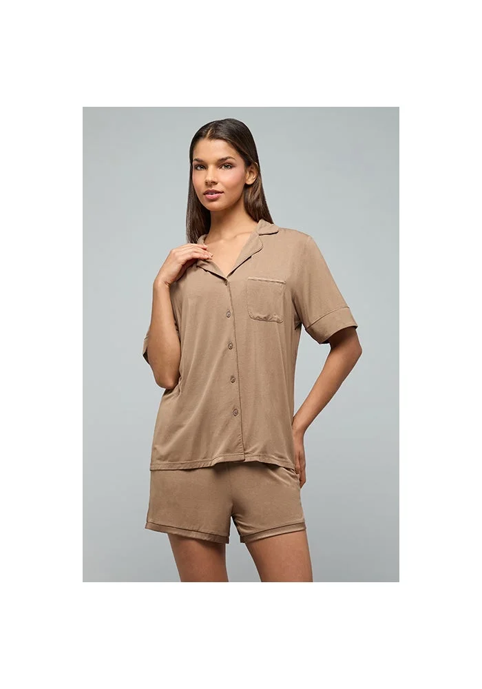 أر أند بي Solid Shorty Pyjama Set