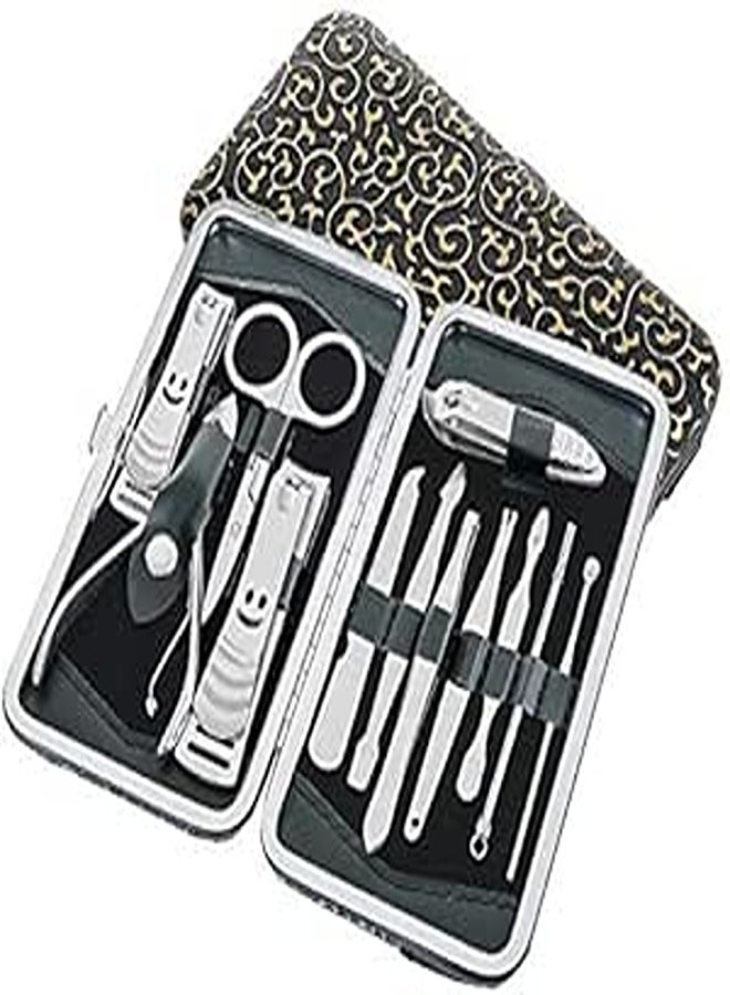 12PCS/set Manicure, Pedicure Kit, Nail Clippers Set, Professional Grooming Kit