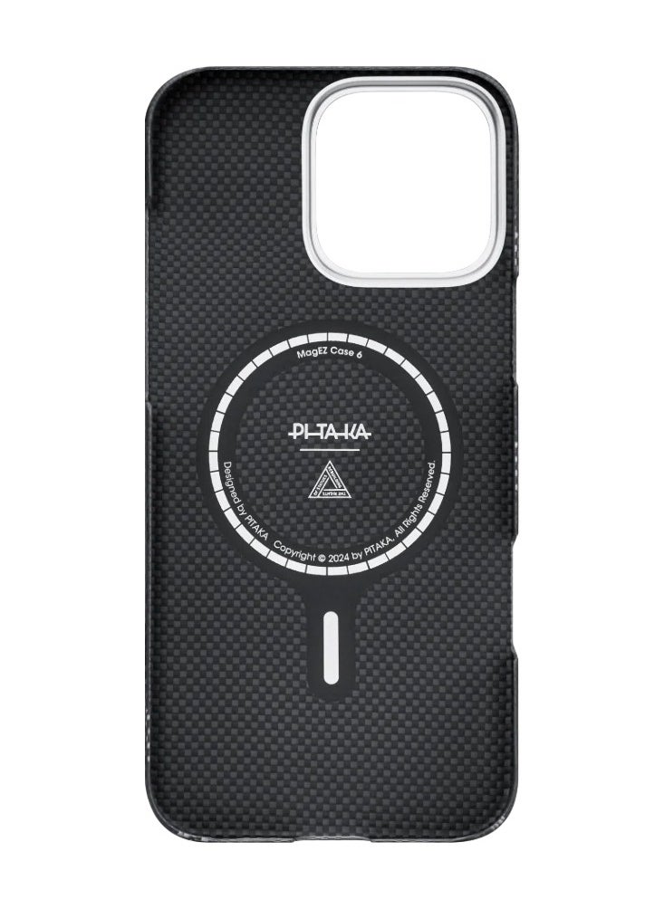 PITAKA PITAKA pitaka for iPhone 16 Pro Case Compatible with MagSafe, Thin & Light Case iPhone 16 Pro with a Caseless Feel, 1500D Aramid Fiber Woven Tactile Woven Case Re-Tors - Rebuilding  - Image 3