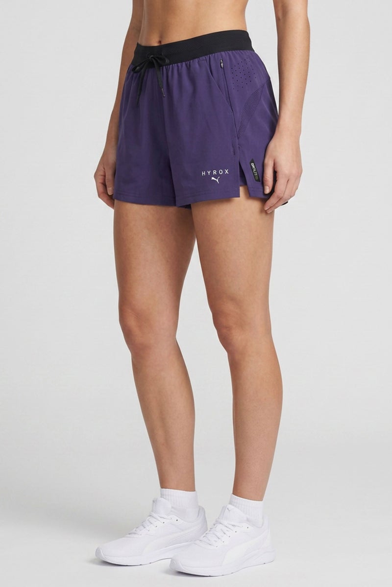 PUMA Women Sportwear Fit Training Short, Purple - Image 3