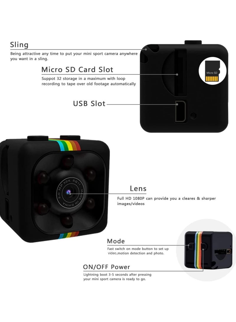 SYOSI Hidden Camera HD 1080P Mini Camera, Portable Small Nanny Cam, Tiny Camera with Night Vision and Motion Detection, Home Security Cameras for Indoor, Outdoor, Pet - Image 4