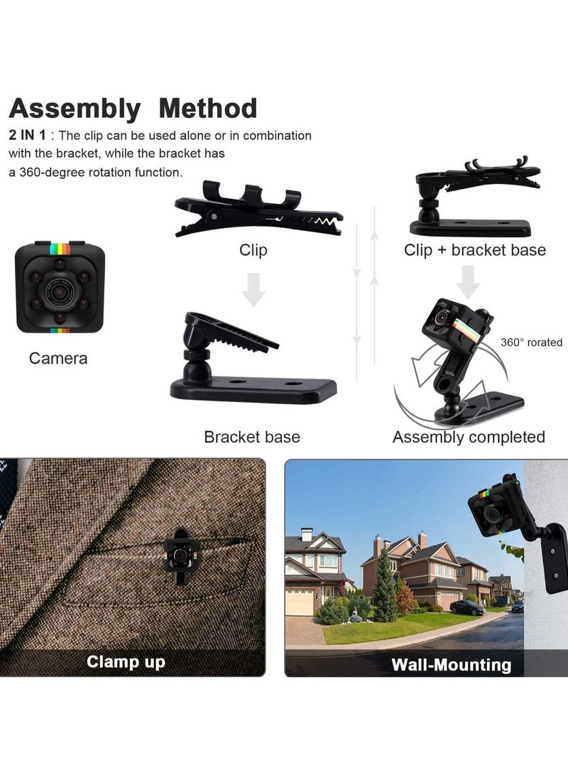 SYOSI Hidden Camera HD 1080P Mini Camera, Portable Small Nanny Cam, Tiny Camera with Night Vision and Motion Detection, Home Security Cameras for Indoor, Outdoor, Pet - Image 5