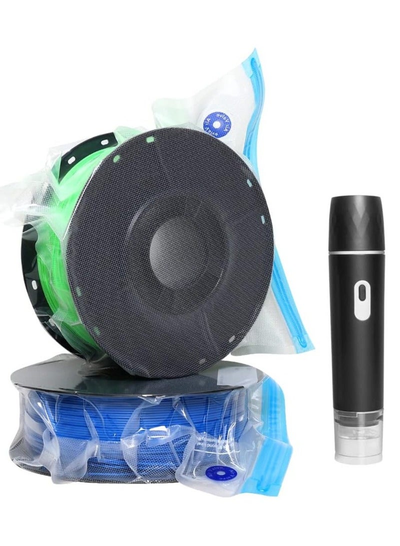 3D Printer Filament Storage Vacuum Bags Kit Filament Vacuum Bags Filament Vacuum Storage Bag Kit with Electric Pump for Keeping Filament Dry  - Image 1