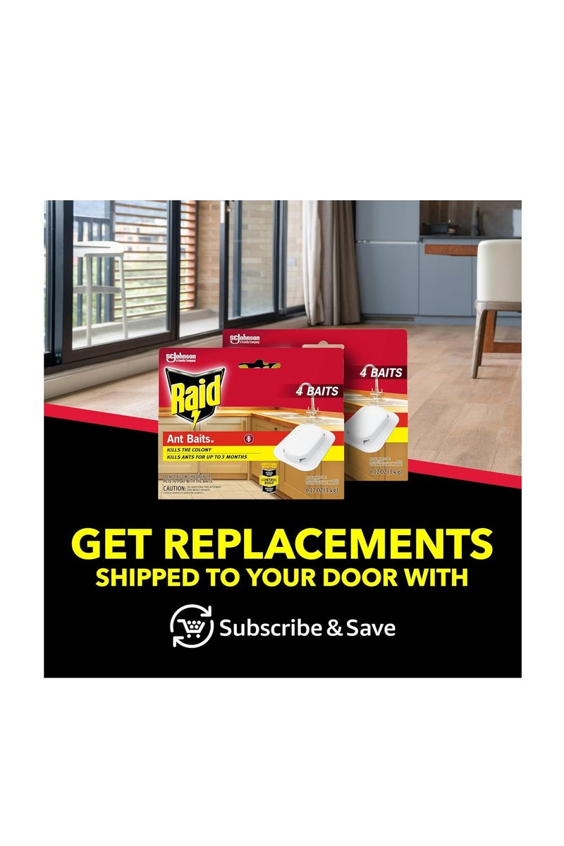 Raid Ant Baits 4 Pack Child Resistant Ant Killer Bait Stations Indoor Pest Control Kills Ant Colony Long Lasting Ant Trap for Kitchen Home Effective Ant Infestation Solution - Image 5