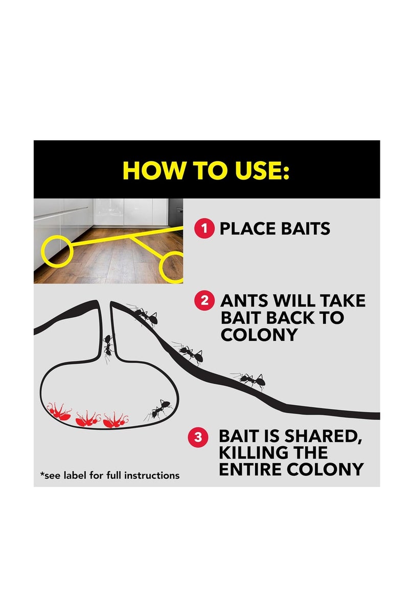 Raid Ant Baits 4 Pack Child Resistant Ant Killer Bait Stations Indoor Pest Control Kills Ant Colony Long Lasting Ant Trap for Kitchen Home Effective Ant Infestation Solution - Image 2