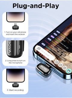 BOYA BOYA mini-14 Wireless Lavalier Microphone Noise Cancellation Microphone For iPhone 15/16 Android Smartphones Ultra mini microphone with AI Voice Change, Metal Clip on Mic for Vlogging TikTok YouTube Content Creators Live Streaming Interview Recording  - Image 4