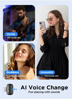 BOYA BOYA mini-14 Wireless Lavalier Microphone Noise Cancellation Microphone For iPhone 15/16 Android Smartphones Ultra mini microphone with AI Voice Change, Metal Clip on Mic for Vlogging TikTok YouTube Content Creators Live Streaming Interview Recording  - Image 5