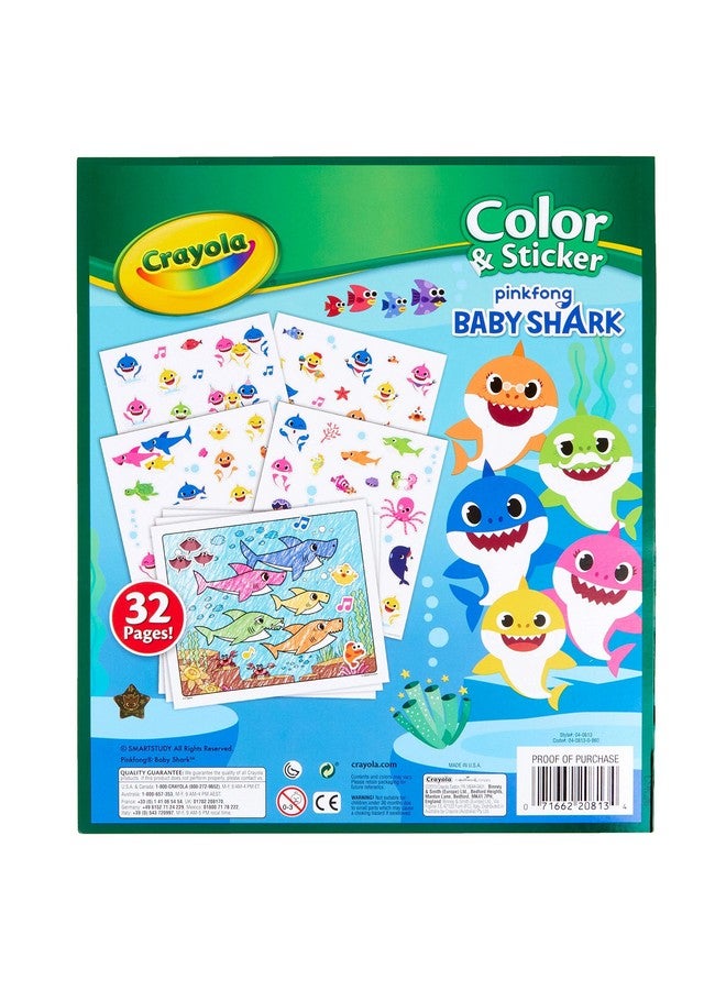 Crayola صفحات تلوين سمكة bébé وملصقات هدية للأطفال أعمار 3 4 5 6 لون وملصق - Image 3