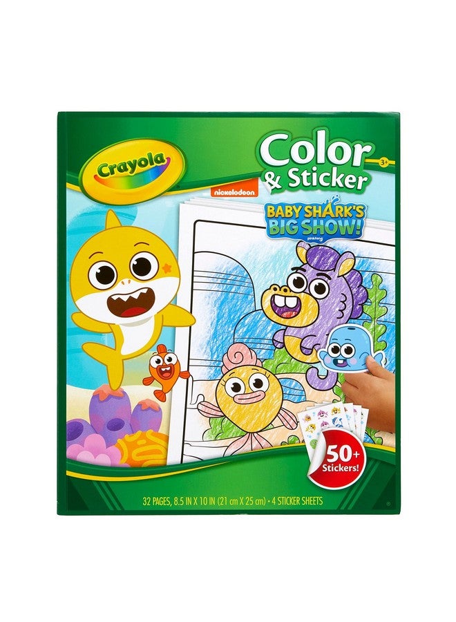 Crayola صفحات تلوين سمكة bébé وملصقات هدية للأطفال أعمار 3 4 5 6 لون وملصق - Image 1