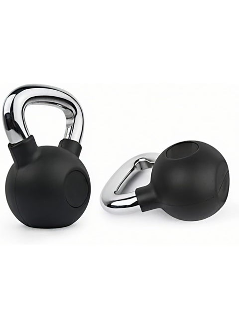 Kettlebell Exercise Tool Cast Iron Weights Nickel Handle - Workout - Weight Lifting - Weight Ball with Handle for Fitness (1 Piece)