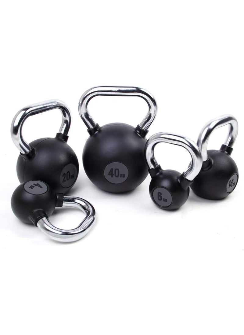Kettlebell Exercise Tool Cast Iron Weights Nickel Handle - Workout - Weight Lifting - Weight Ball with Handle for Fitness (1 Piece)