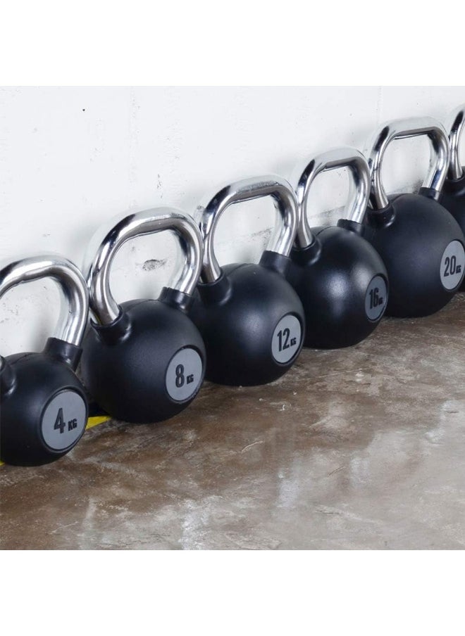 Kettlebell Exercise Tool Cast Iron Weights Nickel Handle - Workout - Weight Lifting - Weight Ball with Handle for Fitness (1 Piece)