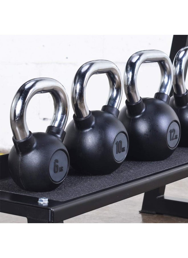 Kettlebell Exercise Tool Cast Iron Weights Nickel Handle - Workout - Weight Lifting - Weight Ball with Handle for Fitness (1 Piece)