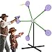 fygurso 2Player Shooting Game Toy Foam Dart Toy Gun with Auto Reset Rotating Shooting Target Ideal Gift for Kids Ages 678910 Pink - Image 2