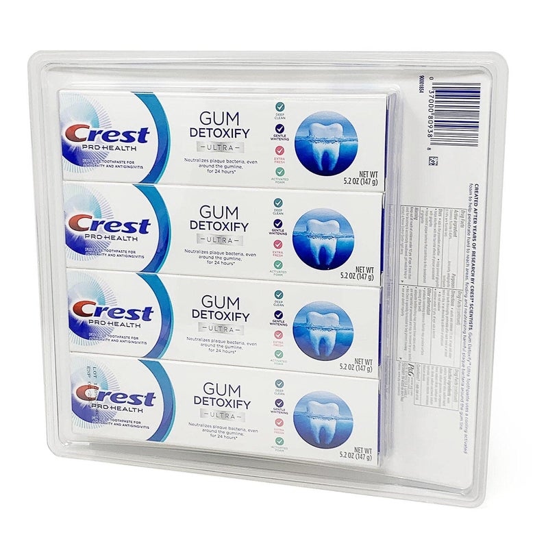 Crest Pro Health Ultra Gum Detoxify Toothpaste (4-Pack, 5.2 oz each) - Image 2