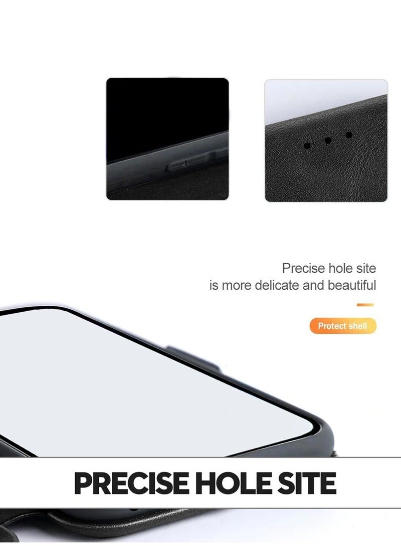 HDCI Apple iPhone 17 Pro 5G 2025 HDCI PU Leather Texture Flip Wallet Case Cover (MCFLSN) - Black - Image 4