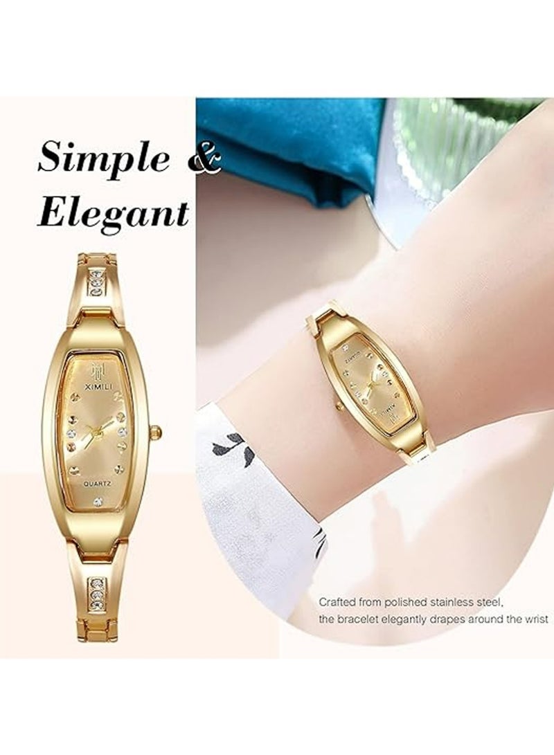 XIMILI Slim Thin Watch for Women Luxury Tungsten Steel Band Design Square Shape Elegant Diamond Quartz Ladies Watch - Image 5