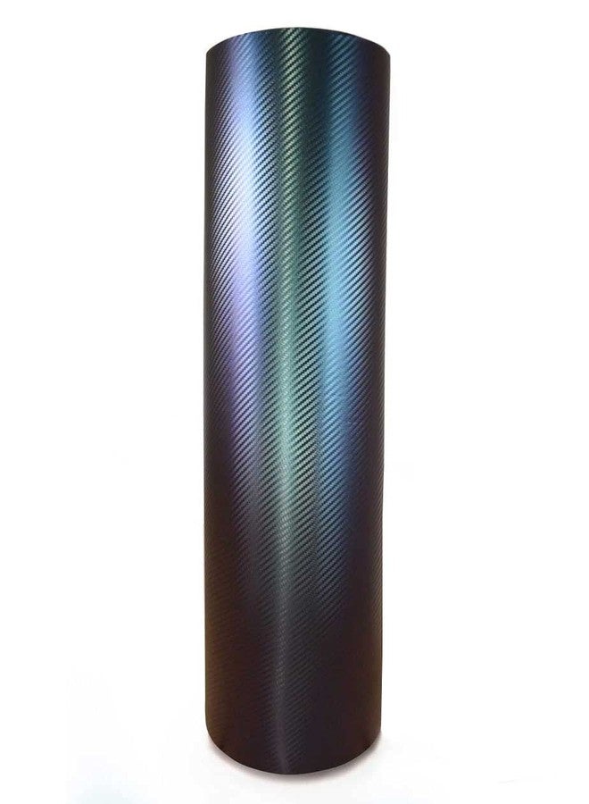 VViViD Chameleon Carbon Fiber Purple to Blue Oil Slick 1.5ft x 5ft Stretch Conform Cast Vinyl Wrap Roll for Car, Boat, Bike VViViD XPO - Image 1
