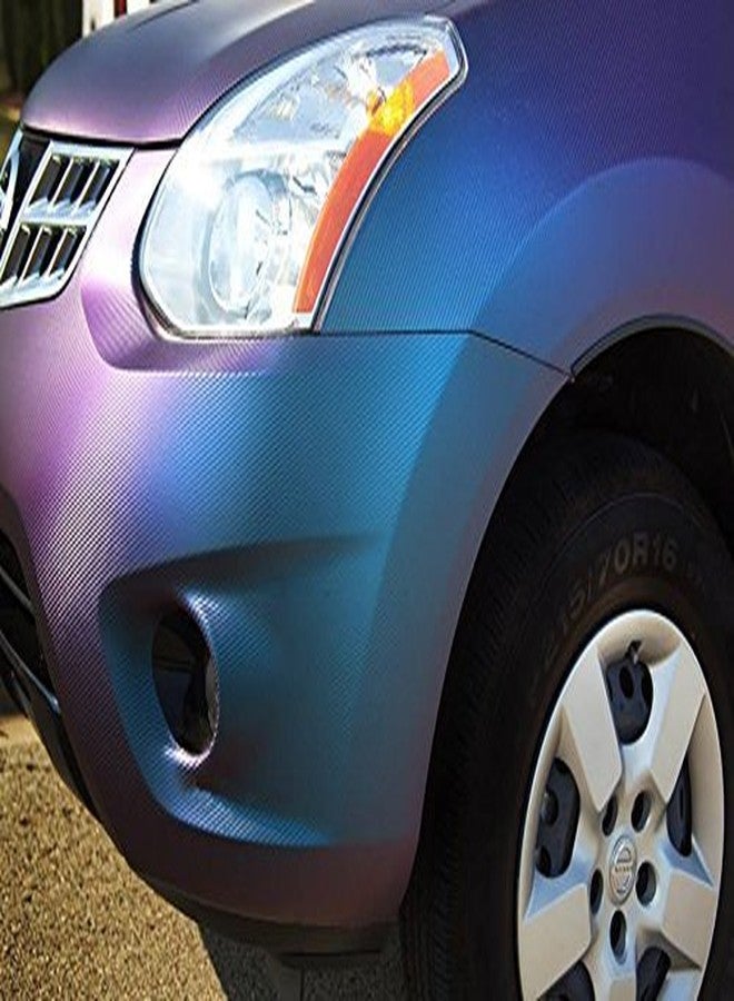 VViViD Chameleon Carbon Fiber Purple to Blue Oil Slick 1.5ft x 5ft Stretch Conform Cast Vinyl Wrap Roll for Car, Boat, Bike VViViD XPO - Image 3