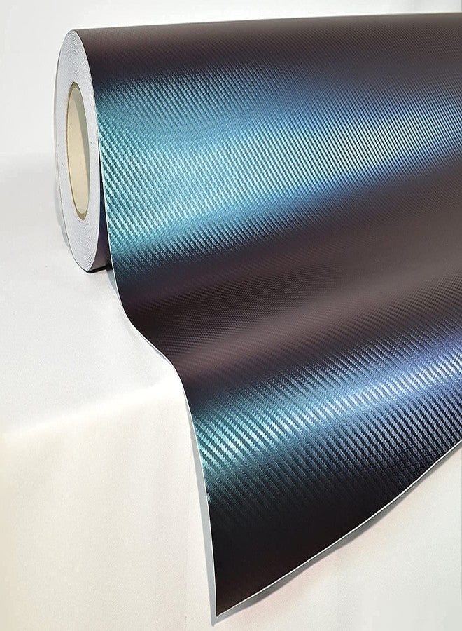 VViViD Chameleon Carbon Fiber Purple to Blue Oil Slick 1.5ft x 5ft Stretch Conform Cast Vinyl Wrap Roll for Car, Boat, Bike VViViD XPO - Image 2