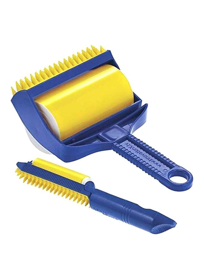 NIBEMINENT 2-Piece Lint Removal Roller Brush Blue/Yellow