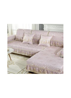 KUYING Ruffled Lace Non-Slip Sofa Slipcover 