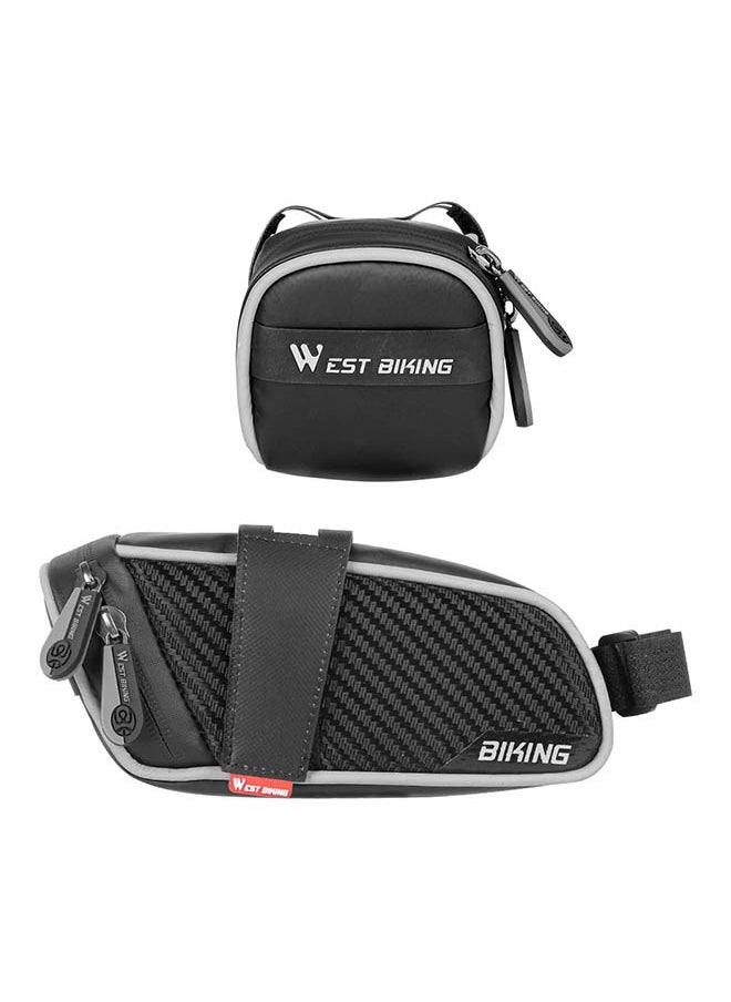 Generic Waterproof Storage Saddle Bag, Bike Saddle Bag Seat Bag Bicycle Bag Under Seat Bike Accessories Storage Pouch Ultralight Cycling Wedge Pack for Road Mountain MTB Foldable Bike  - Image 4