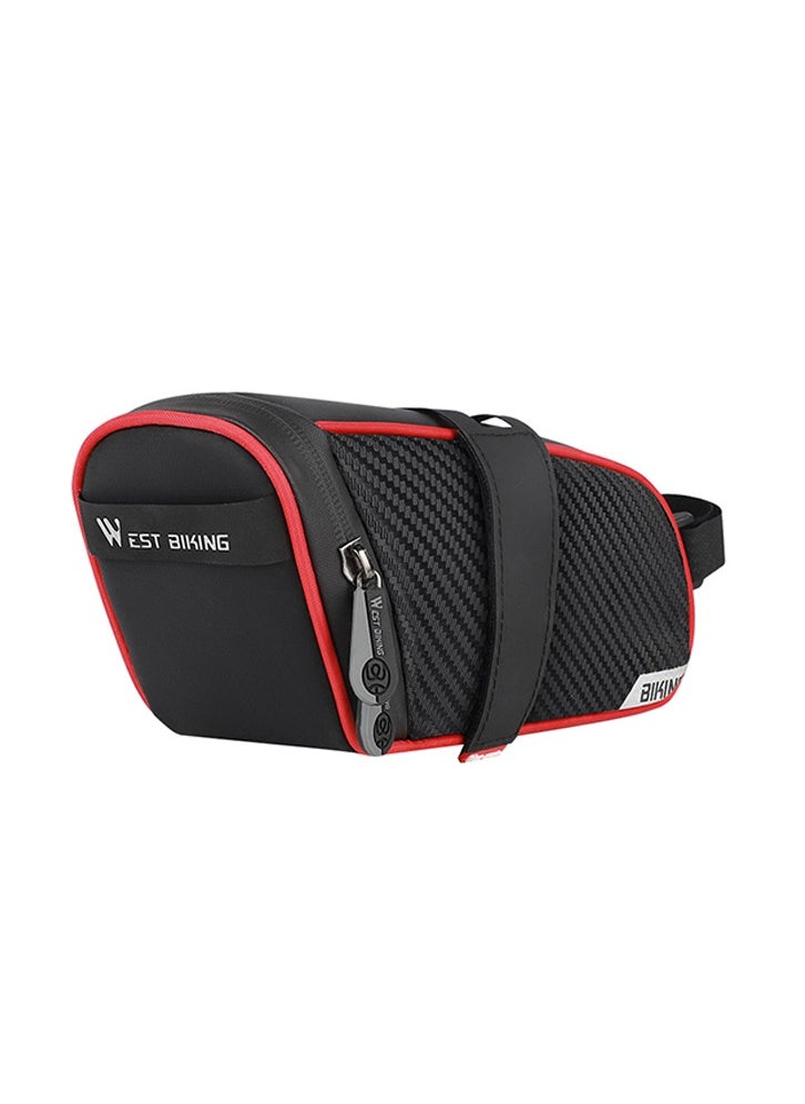 Generic Waterproof Storage Saddle Bag, Bike Saddle Bag Seat Bag Bicycle Bag Under Seat Bike Accessories Storage Pouch Ultralight Cycling Wedge Pack for Road Mountain MTB Foldable Bike  - Image 2