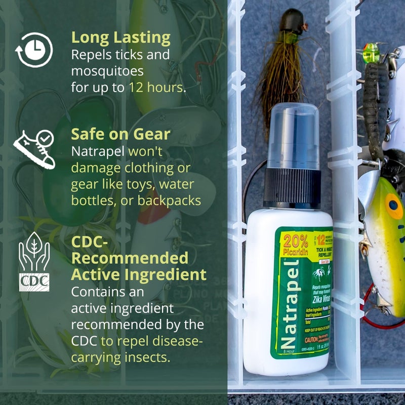 Natrapel Tick & Insect Repellent - Bug Spray with 20% Picaridin - Family Protection Against Mosquitoes, Ticks & More - Up to 12 Hours of Protection - 1 oz (4 Pack) - Image 3
